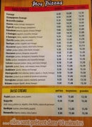 Menu La Sicilia - Pizzas