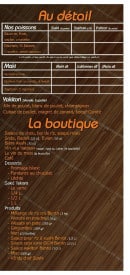Menu Bento Sushi - au détail et la boutique