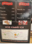 Menu Food corner’s - Les desserts et boissons