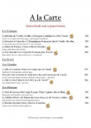 Menu L'Androuno - Entrées et plats