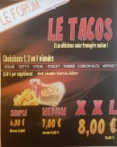 Menu Le Furum - les tacos