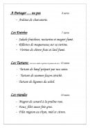 Menu Le Rendez-Vous - A partager ou pas, entrées, tartares,....