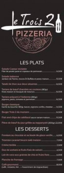 Menu Le Trois 2 - Les plats et desserts