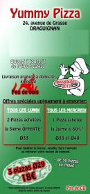 Menu Yummy Pizza - Carte et menu Yummy Pizza Draguignan