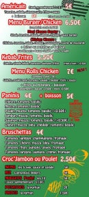 Menu Yummy Pizza - Burgers, kebabs, paninis,...