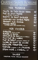 Menu Grimaudoise - Les poissons et viandes