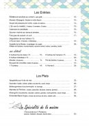 Menu La Marée - Les entrées et plats