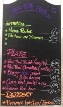 Menu Black Thaï - Un exemple de menu du jour