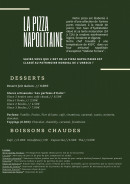 Carte et menu de La Focacceria à Le Cannet des Maures — Les desserts, boissons chaudes