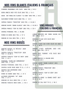 Carte et menu de La Focacceria à Le Cannet des Maures — Les vins