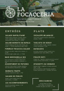 Carte et menu de La Focacceria à Le Cannet des Maures — Les entrées, plats