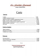 Menu La Fourchette Gourmande - Les entrées et poissons