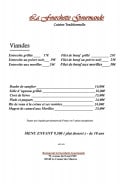 Menu La Fourchette Gourmande - Les viandes et menu enfant