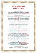 Menu La Petite Auberge - menu 36€