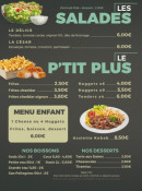 Menu Le délice - Les salades, desserts et boissons,..