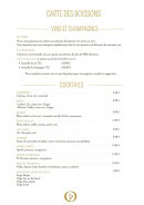 Menu Les Ceps d'Or - Les cocktails, vins et champagnes