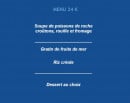 Carte et menu de La Frégate à Les Salins d'Hyeres — Le menu à 24€