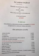 Carte et menu de Il Forno à La Croix Valmer — Menu enfant