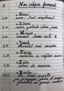 Menu Le chant de L’heure - Les crêpes
