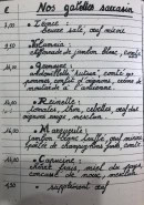 Menu Le chant de L’heure - Les galettes