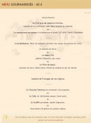 Menu Le Castellaras - Le menu gourmandises