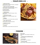 Menu Hippopotamus - Les poulets et poissons