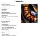 Menu Hippopotamus - Les desserts