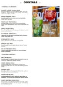 Menu Hippopotamus - Les cocktails