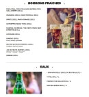Menu Hippopotamus - Les boissons et eaux