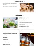 Menu Hippopotamus - Les champagnes, apéritifs et digestifs