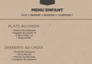 Menu Hippopotamus - Menu enfant