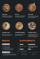 Menu Chez Emy - Les menus, suppléments, ...
