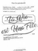 Carte et menu de La Vie Est Une Fête à La Seyne sur Mer — Les gourmands, menu enfant