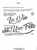 Carte et menu de La Vie Est Une Fête à La Seyne sur Mer — Les woks, pâtes