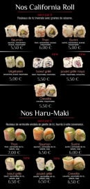 Menu Le Karma - Calfornia roll