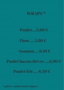 Menu Snack Du Rocher - Les wraps