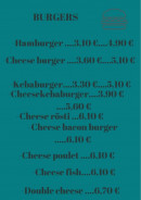 Menu Snack Du Rocher - Les burgers