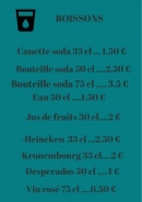 Menu Snack Du Rocher - Les boissons