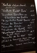 Menu Les Arcades - Exemple de menu