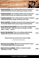 Menu L'Olalpa - Hamburgers, brochettes