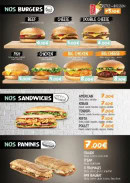 Menu Coti'tacos burger - Les burgers, sandwichs et paninis