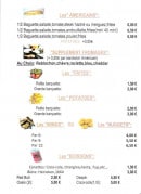 Menu La Tarente - les américains,...