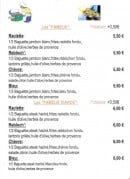 Menu La Tarente - Les viandes,...