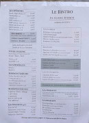 Menu Le Bistro - La carte
