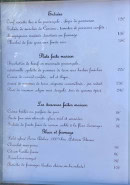 Menu Restaurant Jeanot - La carte