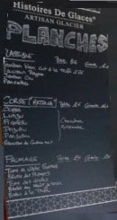 Menu The Garden bar à vin - planches