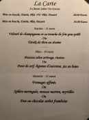 Menu Food'Amour - Entrées, plats et desserts
