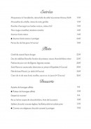 Menu La Bastide de Fangouse - Entrées, plats et desserts