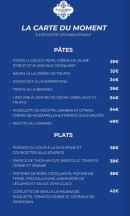 Menu La Casettina - Les pates et plats