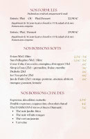 Menu L'Atelier By Vao - Les softs, boissons chaudes et formules